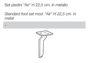 “AIR” H 22,5 cm nero