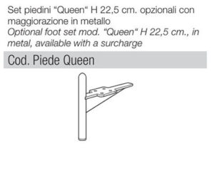 “QUEEN” H 22,5 cm nero