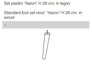 “AARON” h.28cm in legno nero