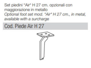 “AIR” h.27cm nero